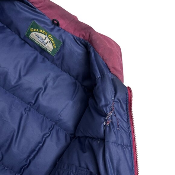 GOLDEN GOOSE Vintage 80s Heavy Winter Puffer Parka Luxury Coat Mens Medium - Picture 9 of 9